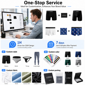 <span class=keywords><strong>Boxer</strong></span> da <span class=keywords><strong>Uomo</strong></span> Personalizzati, Morbidi e Traspiranti con Tasca 3D, Intimo a Gamba Lunga che Assorbe l'Umidità - Product Image 3
