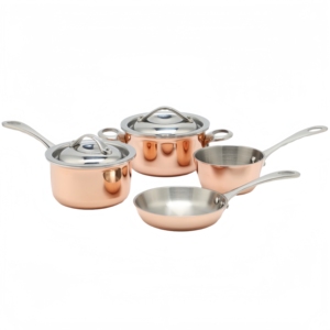 High Quality Classic Mini Tri-ply <strong>Copper</strong> Induction Bottom Stainless Steel Cookware <strong>Set</strong> 6-Piece <strong>Saucepan</strong> Frypan Pot Home - Product Image 1
