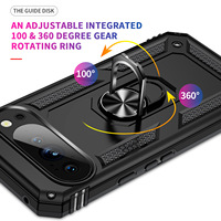 Funda para Teléfono con Anillo Magnético Giratorio para Google Pixel 10 Pro, Pixel 9 Pro XL, Pixel 8a, Pixel 7