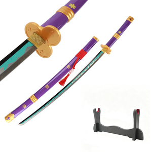 Couteau en acier non affûté Shusui <span class=keywords><strong>Sandai</strong></span> <span class=keywords><strong>Kitetsu</strong></span>, accessoire de cosplay <span class=keywords><strong>Zoro</strong></span> aux trois lames, sûr et inoffensif - Product Image 2