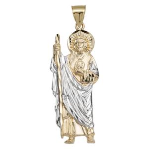 14K chapado en oro personalizado CZ Halo Santa Muerte Ángel DE LA MUERTE colgante joyería - Product Image 5