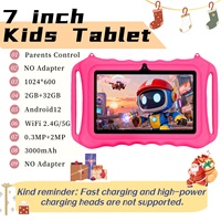 Tablet Anak Android 12 7 Inci Terlaris Baru 2GB+32GB RAM/ROM Kamera Ganda MTK Quad Core 1.2GHz Baterai 3000MAH Wi-Fi 1024x600