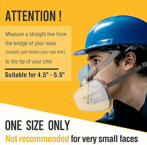 Máscara de Gas Ligera Personalizada para Minería y Soldadura, con Filtro de Gas Ácido TPE, Cartucho de 100L/min, Respirador Reutilizable - Product Image 5