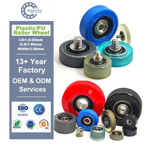 Ruote in PU a basso rumore diametro 1-30mm alesaggio 8-80mm puleggia a rulli rivestita in gomma poliuretanica con 688 608 6200 cuscinetto a sfera - Product Image 1