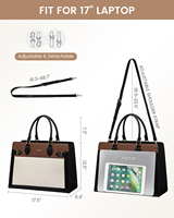 Sac fourre-tout pour ordinateur portable LOVEVOOK 15,6 pouces, sac de travail de bureau, mallette professionnelle, sac à main pour ordinateur, sac à bandoulière en cuir PU pour femmes