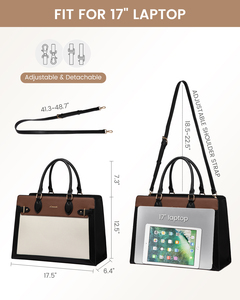 LOVEVOOK 15.6 nel Computer portatile <span class=keywords><strong>borsa</strong></span> da lavoro per ufficio <span class=keywords><strong>borsa</strong></span> da lavoro <span class=keywords><strong>borsa</strong></span> professionale per insegnanti Computer <span class=keywords><strong>borsa</strong></span> a <span class=keywords><strong>tracolla</strong></span> In pelle - Product Image 3