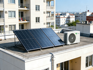 New 30000 - 36000 BTU <b>Mini</b> Split Multi-zones Solar Powered <b>Air</b> <b>Conditioner</b> With Panels for Home or Hotel in Stock HF-ACDC30K/BTU - Product Image 2