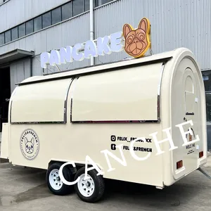 Camion de vente ambulante de hot-dogs rond à prix d'usine, remorque de camping personnalisée - Product Image 2