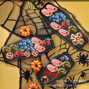 Soporte de madera para cupcakes de Halloween, estante de exhibición gótico negro de 3 niveles para servir postres en fiestas - Product Image 2