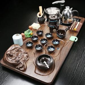 Bandeja De Chá De Madeira Tradicional Chinesa De Venda Quente Com Todos Os Panelas De Chá e Copos De Água Automática Recarga Kongfu Mesa De Chá - Product Image 4