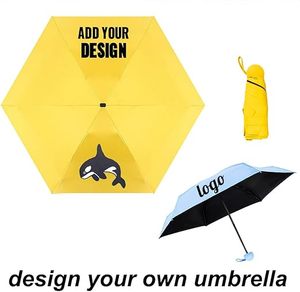 Fabrieksdirect gepersonaliseerde logo paraplu's, goedkope mini zakparaplu, 5-voudig, lichtgewicht, UV-bescherming, paraplu met logo - Product Image 3