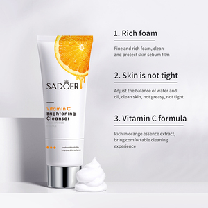 Crème nettoyante <span class=keywords><strong>hydratante</strong></span> à la vitamine C SADOER, crème éclaircissante biologique, nettoyant visage, marque privée, nettoyant visage - Product Image 2