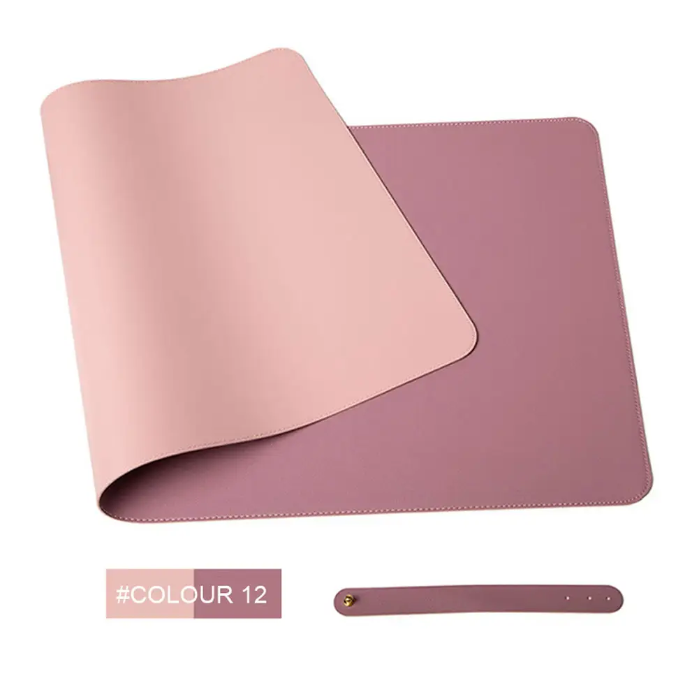 Customize Large Pu Leather, Desk Pad Double-sided Desk Mat Mouse Pad/
