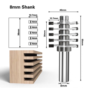 Fraise à bois diamantée YUFU-Joint de doigt de type entièrement fendu HRC 60 simple cannelure ODM/OEM personnalisable - Product Image 4