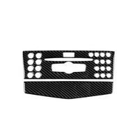 LIYU - Couverture de panneau de commande CD en fibre de carbone véritable de luxe pour Classe C W204 07-10 - Accessoire de garniture intérieure de climatisation de voiture