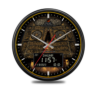 Meilleure horloge murale électronique multifonctionnelle Ramanda, cadeau pour mosquée, horloge d'appel à la prière musulmane avec affichage numérique LCD, horloge mondiale des heures des villes FAJ-360