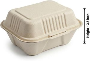 1500ml 9 Inch 100% Biodegradable & Compostable Bagasse Biodegradable Food Packaging Containers Food Boxes - Product Image 3