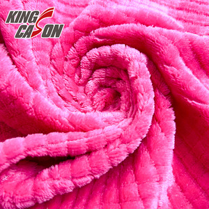 Kingcason Dịch Vụ Tốt Siêu Mềm 100% Polyester Jacquard Flannel Lông Cừu Cho Áo Khoác - Product Image 4