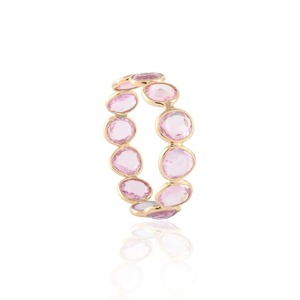 Elegante Anillo de Compromiso y Boda de Oro de 18K con Zafiro Rosa Hecho a Mano |   Piedras Preciosas de 1.80 Ct y 3 mm |   Colección de Joyería Fina de Lujo - Product Image 6