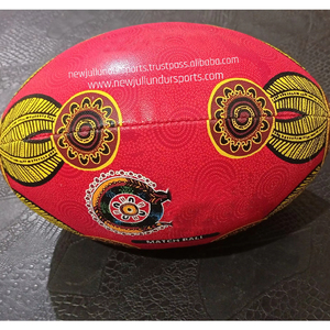 Balles de rugby personnalisées de marque en couleur imprimée en caoutchouc cousu à la machine ballon de rugby d'entraînement avec logo personnalisé pour match de sport d'équipe - Product Image 5