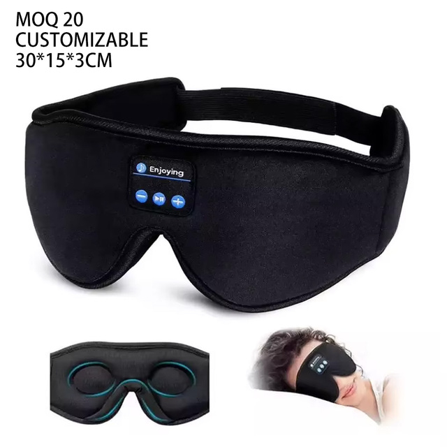 New 3D Blue Tooth Eye Mask Removable and Washable Eye Mask Headset Wireless  Sleep Headset Stereo Head-mounted Shading