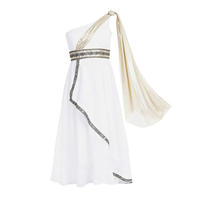 Costume de danse de déesse grecque antique pour Halloween - Robe Athéna pour femme, tenue de scène de pharaon/charlotte égyptienne (Polyester)