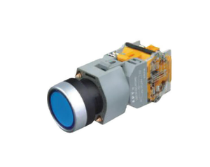 MT- with <b>Illuminated</b> Self-locking Knob, LA39-B2-11TD/g23 Order <b>Number</b> 100803094 Circular Flat Head Button - Product Image 1