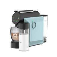 Machine à café à capsules de maison avec brasseurs à portion unique, mousseur à lait, autonettoyant, expresso, cappuccino, latte, multi-capsules