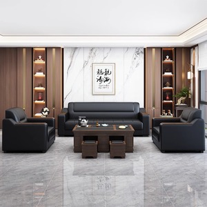 Juego de Muebles de Cuero Modernos para Recepción de Oficina, Sofá de Lujo Moderno Guangzhou CY-SF001' para Oficina Comercial CY-SF001' CY-S - Product Image 3