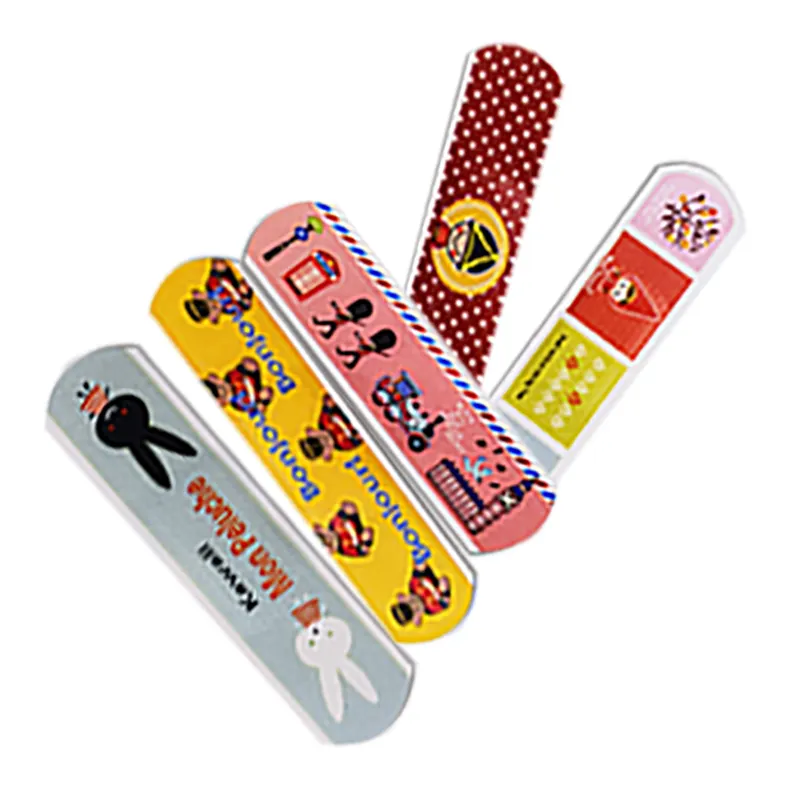 Primeiros socorros adesivo bandagem, gesso estampado de ferimento, caixa personalizada, ajuda bonito dos desenhos animados bandaid