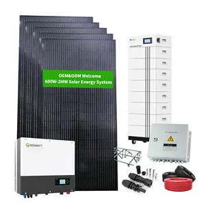 Sistema de ar condicionado com potência de 15KVA, kit completo de sistema de energia solar de 15KW, melhor sistema solar autônomo