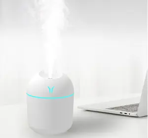 Penyebar udara portabel, mesin minyak esensial aromaterapi kabut pelembab isi ulang USB portabel lampu malam kecil