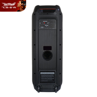 Gran oferta de altavoces Bluetooth grandes de 12 pulgadas Dual de gama alta Super Bass DJ Karaoke Music Baffles Active Sound Box con luces dinámicas