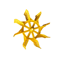 Aérateur à roue à aubes pour étang à poissons et crevettes, en PP/Nylon, couleur jaune, longue durée de vie, garantie 1 an, pièces de rechange