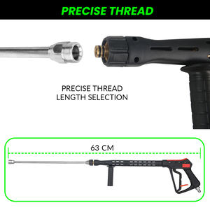 <span class=keywords><strong>Pistola</strong></span> de Lavado a Presión <span class=keywords><strong>Universal</strong></span> de 350 Bares, 5000 PSI, 70 L/M, Gran Caudal, <span class=keywords><strong>Pistola</strong></span> de Lavado de Autos con Varilla de Extensión, Conector Rápido de 1/4\" - Product Image 3