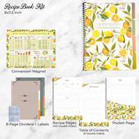 Carnet de recettes spirale en PP Myway 2026 avec tableau de conversion culinaire et intercalaires magnétiques pour cadeaux de mariage et de remise de diplôme