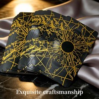 Jeu de cartes de tarot avec impression personnalisée, design artistique, bords dorés, cartes de tarot pour jeu de divination