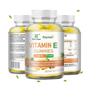 Daynee Vitamin E Gummies L-Glutathione ánh sáng da Glow Gummies Vitamin C Biotin Vegan chống lão hóa làm trắng da Gummy