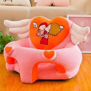 Canapé en peluche, chaise en peluche, chaise d'apprentissage avec ailes d'ange, canapé d'apprentissage en peluche pour enfants, chaise pour bébé - Product Image 3