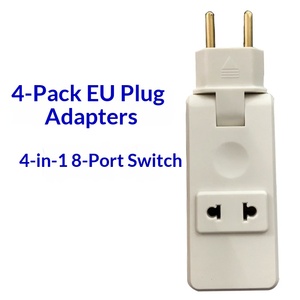 Extensor de Enchufe de Pared Europeo – Enchufe Eléctrico 4 en 1 con 180 °   Enchufe Giratorio, Convertidor de Corriente Portátil para Canadá, México, Europa - Product Image 2