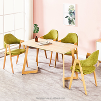 Ensemble de table et fauteuils de salle à manger en cuir PU de luxe, style Mid-Century Modern, pour appartement et atelier