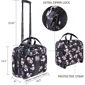 Bolsa de viaje de negocios <span class=keywords><strong>con</strong></span> <span class=keywords><strong>ruedas</strong></span> florales personalizada 15,6, bolsa de ordenador <span class=keywords><strong>portátil</strong></span> <span class=keywords><strong>con</strong></span> <span class=keywords><strong>ruedas</strong></span>, <span class=keywords><strong>maletín</strong></span> rodante, bolsa de equipaje de vuelo - Product Image 2