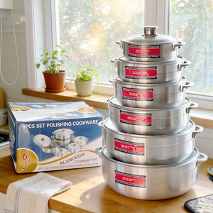 Ensemble de 12 casseroles en aluminium moulé sous pression, ustensiles de <span class=keywords><strong>cuisine</strong></span>, batterie de <span class=keywords><strong>cuisine</strong></span>, ensemble de marmites à soupe - Product Image 1