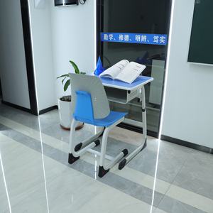 Ensemble de bureau et de chaise pour étudiants, moderne, ergonomique, en métal, réglable en hauteur, pour l'apprentissage <span class=keywords><strong>scolaire</strong></span> et les <span class=keywords><strong>cours</strong></span> de tutorat - Product Image 5