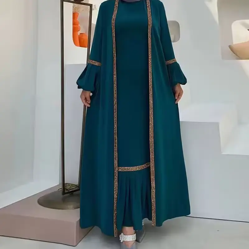 2024 High Quality Female Dress Abaya Islamic For Muslim Turkish Muslim Women Dresses Eid Traditional Muslim Dress