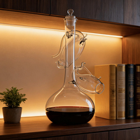 Meilleures ventes de bouteilles de vin en verre transparent au design unique de 1000 ml en gros