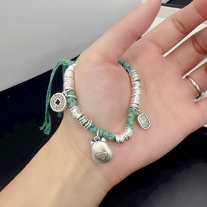 สร้อยข้อมือแมวนำโชคแฮนด์เมด 999 เงินแท้ ของขวัญเครื่องประดับรูปสัตว์สำหรับผู้หญิง - Product Image 3