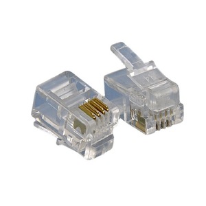 Conector de Cristal 4P4C, Enchufe Telefónico RJ12, Paquete de 1000 Piezas, Cumple con RoHS - Product Image 3