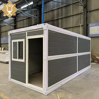 Maison conteneur pliable préfabriquée 20 pieds – Kits de maisons conteneurs préfabriquées en acier, prêts à être expédiés pour l'extérieur