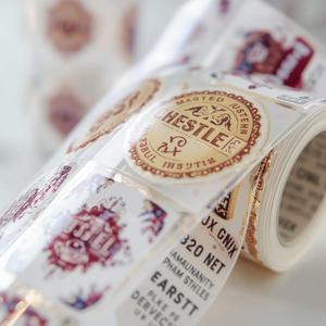 Tem nhãn in kỹ thuật số tự dính trong suốt, chất liệu giấy tổng hợp chống thấm, màu bạc vàng hồng, có thể tùy chỉnh logo, dùng cho bao bì - Product Image 3